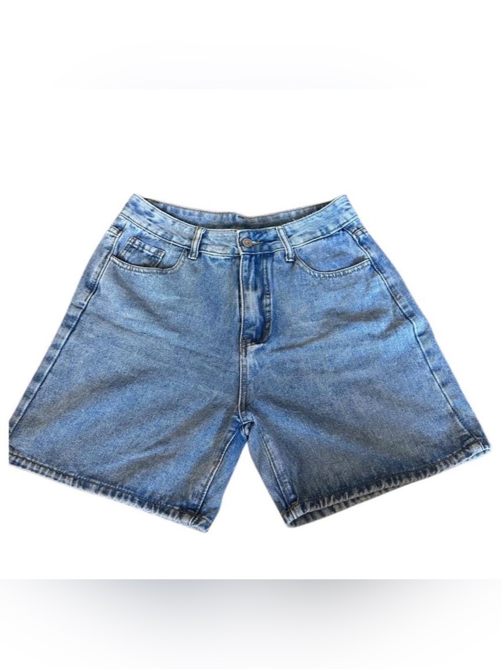 High-Rise Light Blue Denim Jean Shorts for Women